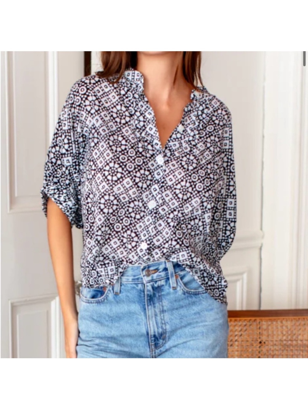 Emerson Fry India Collection Mandarin top